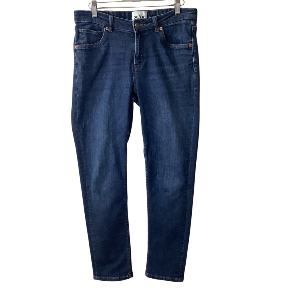DU/ER Skinny Straight Denim Jeans Mid-Rise Stretch